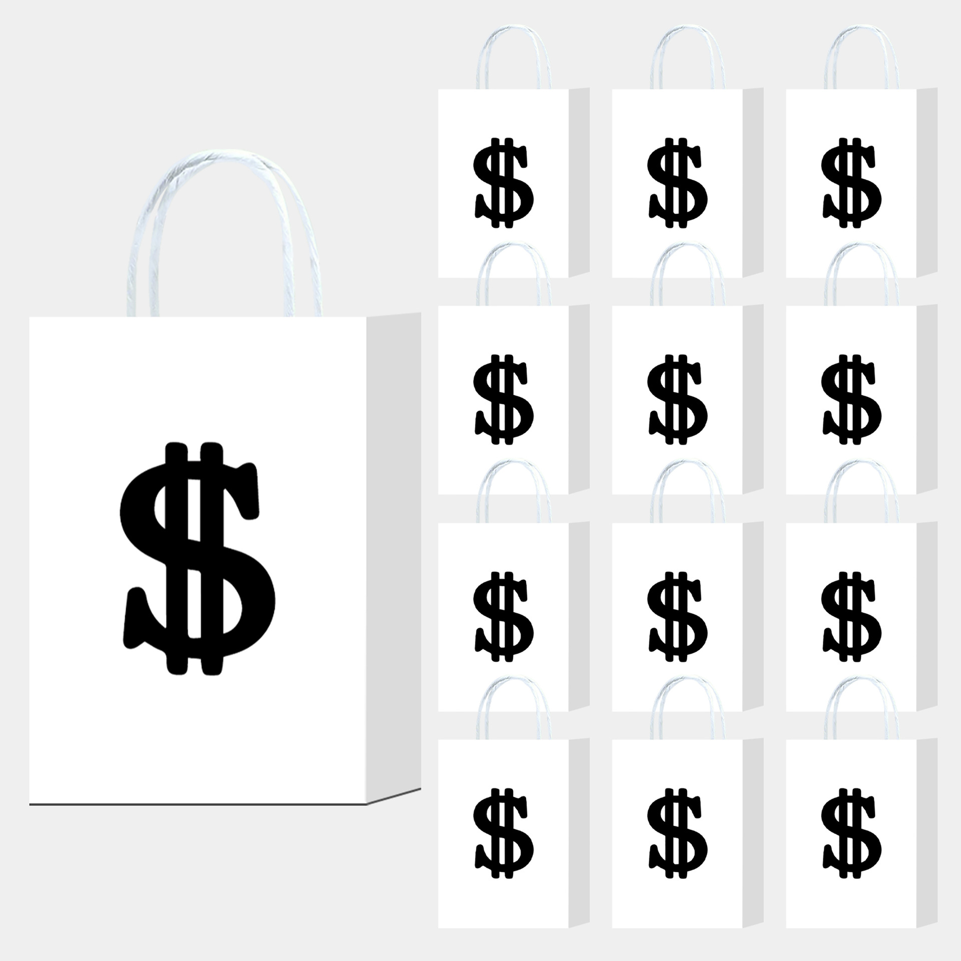Manufacturer's New Amazon Popular Fu Yuan Kraft Paper Bag Paper Bag Handbag Gift Bag Universal Paper Bag Customization
