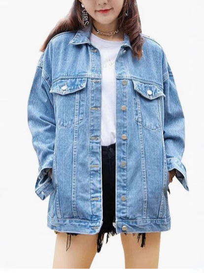 AliExpress cross-border European and American foreign trade women's clothing Amazon spring and autumn new Denim coat women's jacket long sleeve top