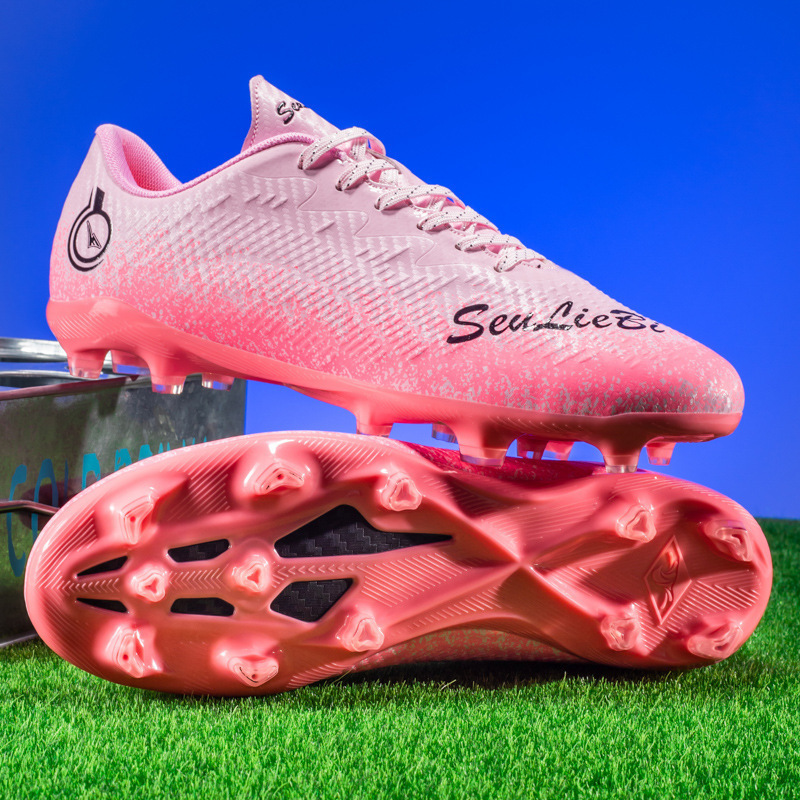 Cross-Border 2025 New Low-Top Football Shoes for Men and Women, Long Spike Youth Sports Shoes, Professional Competition Training Shoes