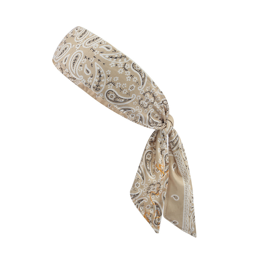 Picture of European and American Cashew Flower Street Sports Headscarf Strap Riding Running Sweat Absorbing Headband Summer Cooling Ice Silk Hair Band