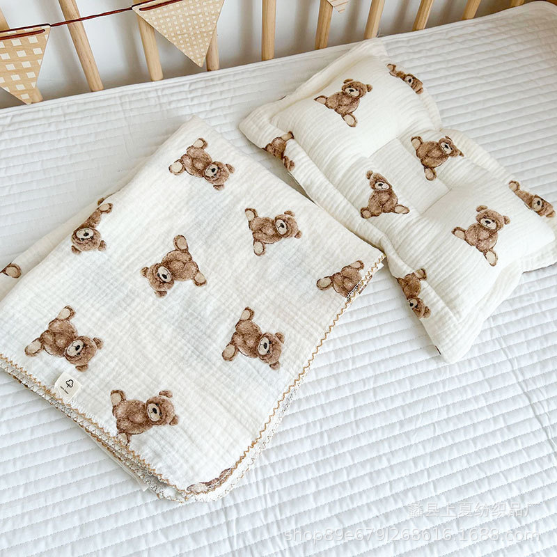 Picture of Baby's 2-layer Summer Thin Cotton Candy Quilt Baby's Air-conditioning Quilt Gauze Soft Summer Blanket Children's Towel Quilt