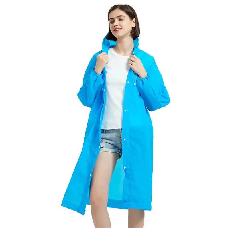 Picture of Thickened Non-Disposable Eva Raincoat Portable Adult Men and Women Travel Outdoor Waterproof Long Full Body Poncho Thick