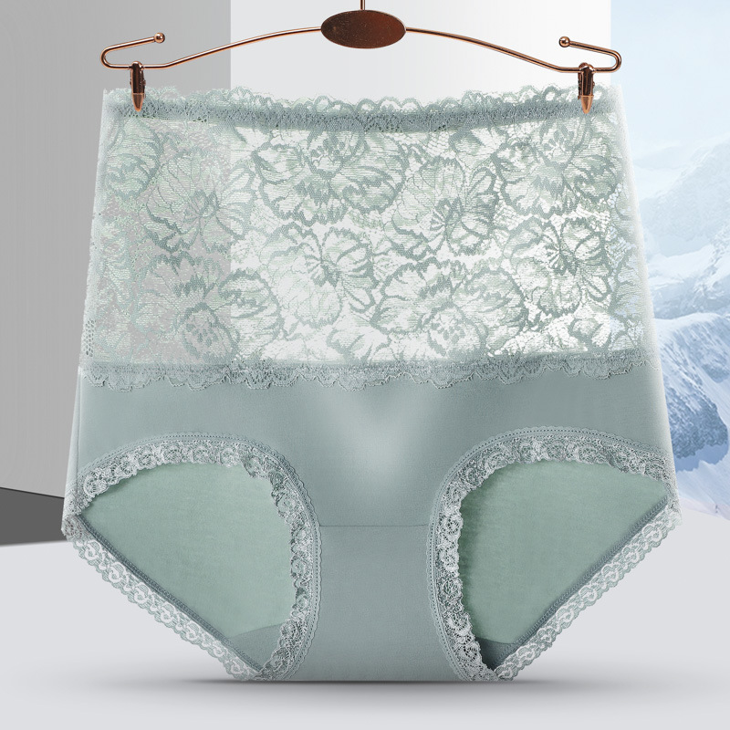 Picture of High-Waisted Lace Underwear for Women, Butt Lifting Pants for Women, Pure Cotton Crotch Fat Mm, Large Size Briefs for Women