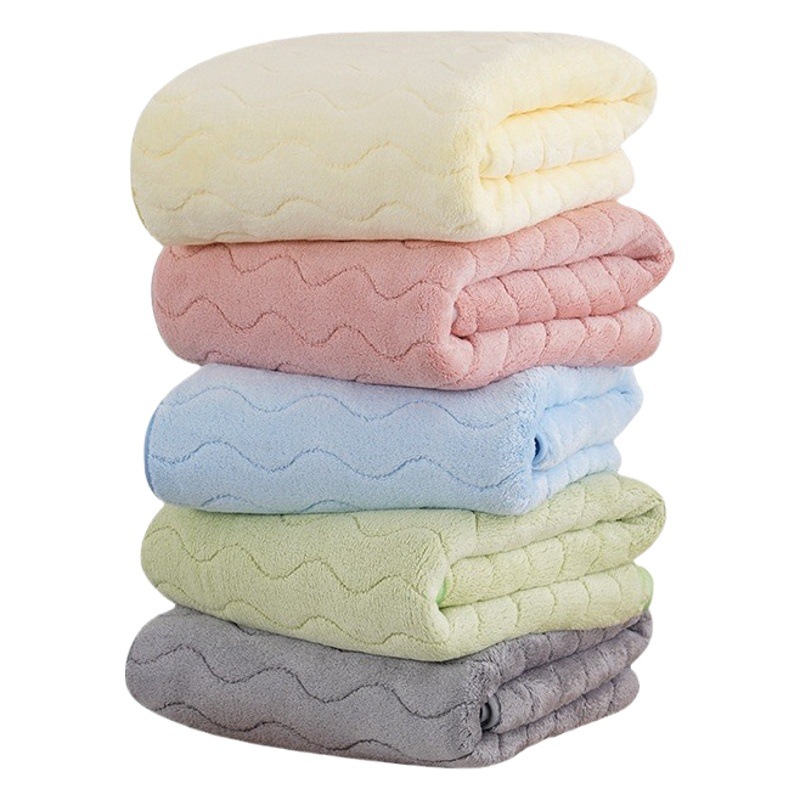New Towel Bath Towel Coral Fleece Mother-and-Mother Set Towel Household Face Towel Soft Absorbent Hair-free Face Towel Bath Towel