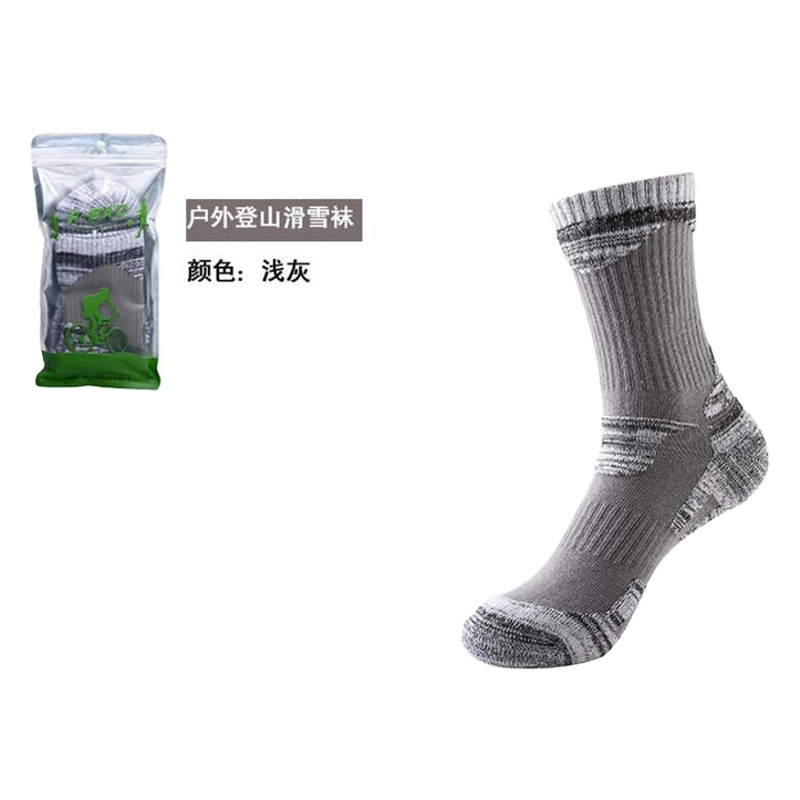 Thick outdoor skiing brand sports running mountaineering socks moisture wicking high tube terry towel RB037