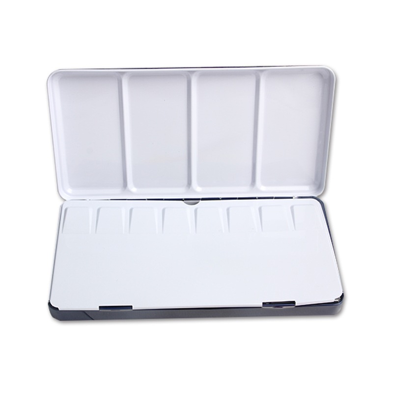 Solid watercolor fresh watercolor empty box 48 portable enamel watercolor box sub-packaging iron box empty iron box can hold White Night