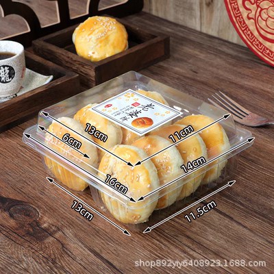 Picture of Old woman cake packaging box crisp cake peach cake moon cake mung bean cake baking west point transparent plastic flower cake packaging box