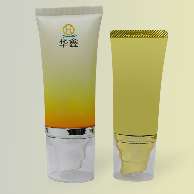 Vacuum Pump Head Hose Packaging 50g 30g Cosmetics Aluminum Plastic Pipe Packaging Material Manufacturer Press Pump Hose Factory