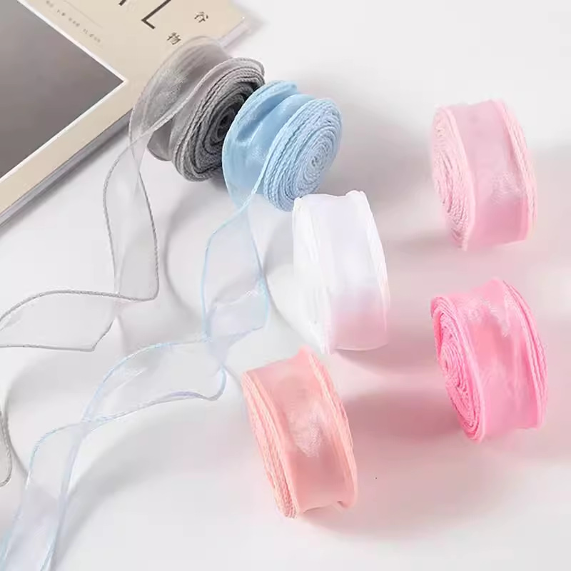 Shaftless Fishtail Yarn Ribbon Cake Gift Flower Packaging Material Flower bouquet Edge Bow Lace Wave Flower Art