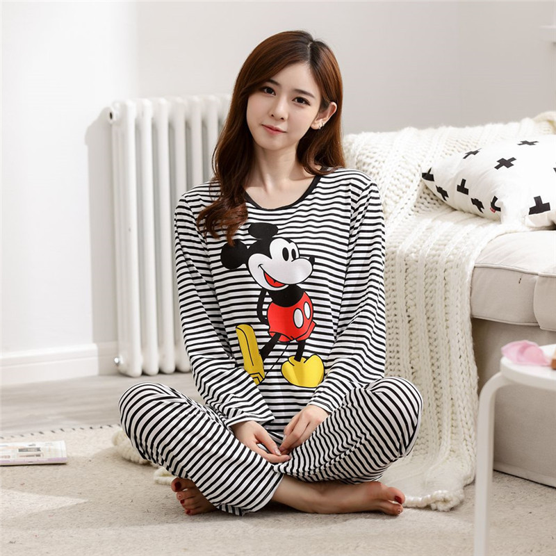 Picture of New Style Pajamas Women's Spring and Autumn Long Sleeve Thin Women's Autumn and Winter Large Size Casual Autumn Home Suit Wholesale