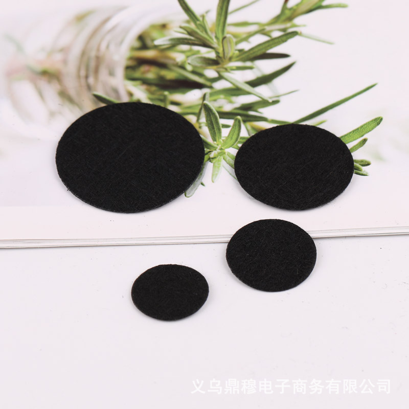 Picture of DIY Headwear Accessories Gasket Film Round Black and White Color Non-woven Felt