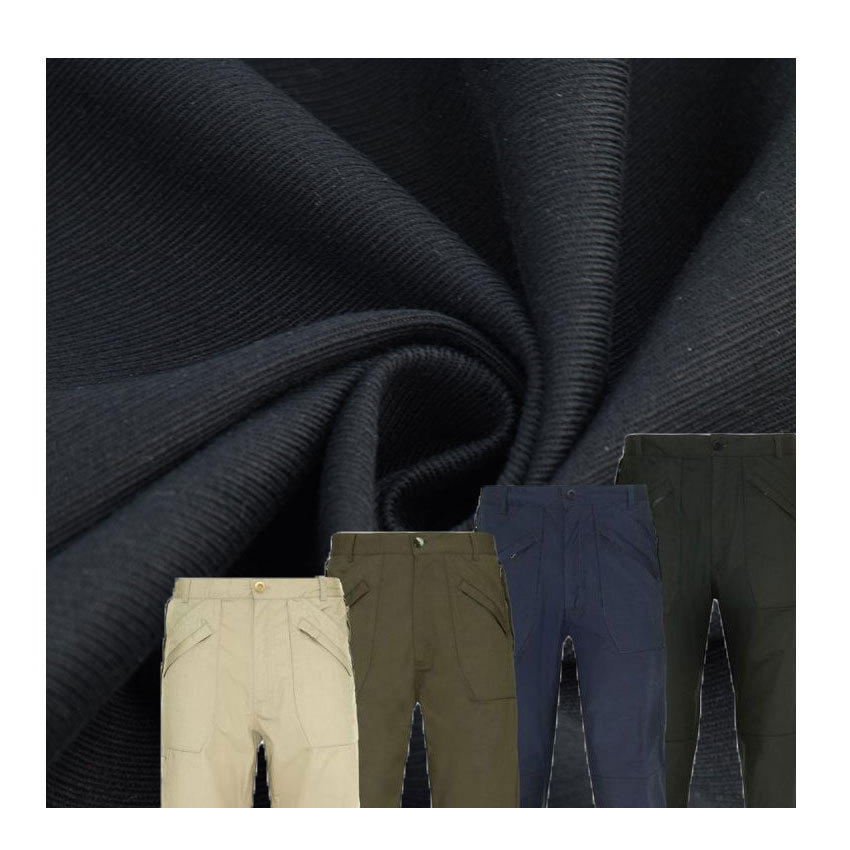 Fashionable cotton stretch cavalry slant fabric, stretchy, breathable, wear-resistant, wrinkle-resistant, pants and casual wear wholesale customization