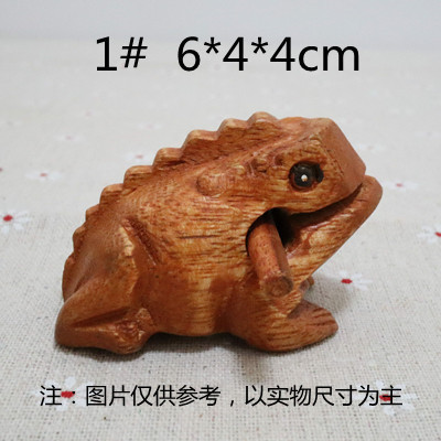 Picture of Thailand Frog Wood Carving Ornaments Hand Carved Toad Wood Fish Creative Sound Toy Solid Wood Toad Wood Frog Craft
