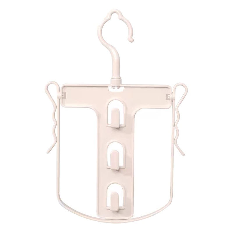 Japanese Style Folding Hooded Hanger Dormitory Student Clothes Drying Rack Windproof Clothes Rack Turtleneck Sweater Hanging