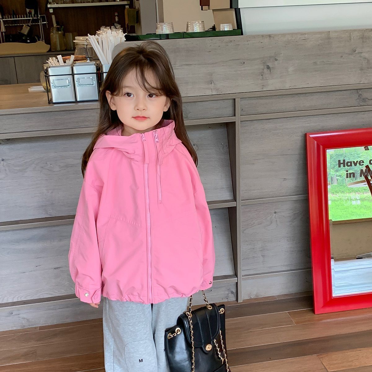 Picture of 2025 New Spring Girls' Children's Wear Western Style Spring and Autumn Children's Casual All-match Girls' Hooded Collar Coat Trendy