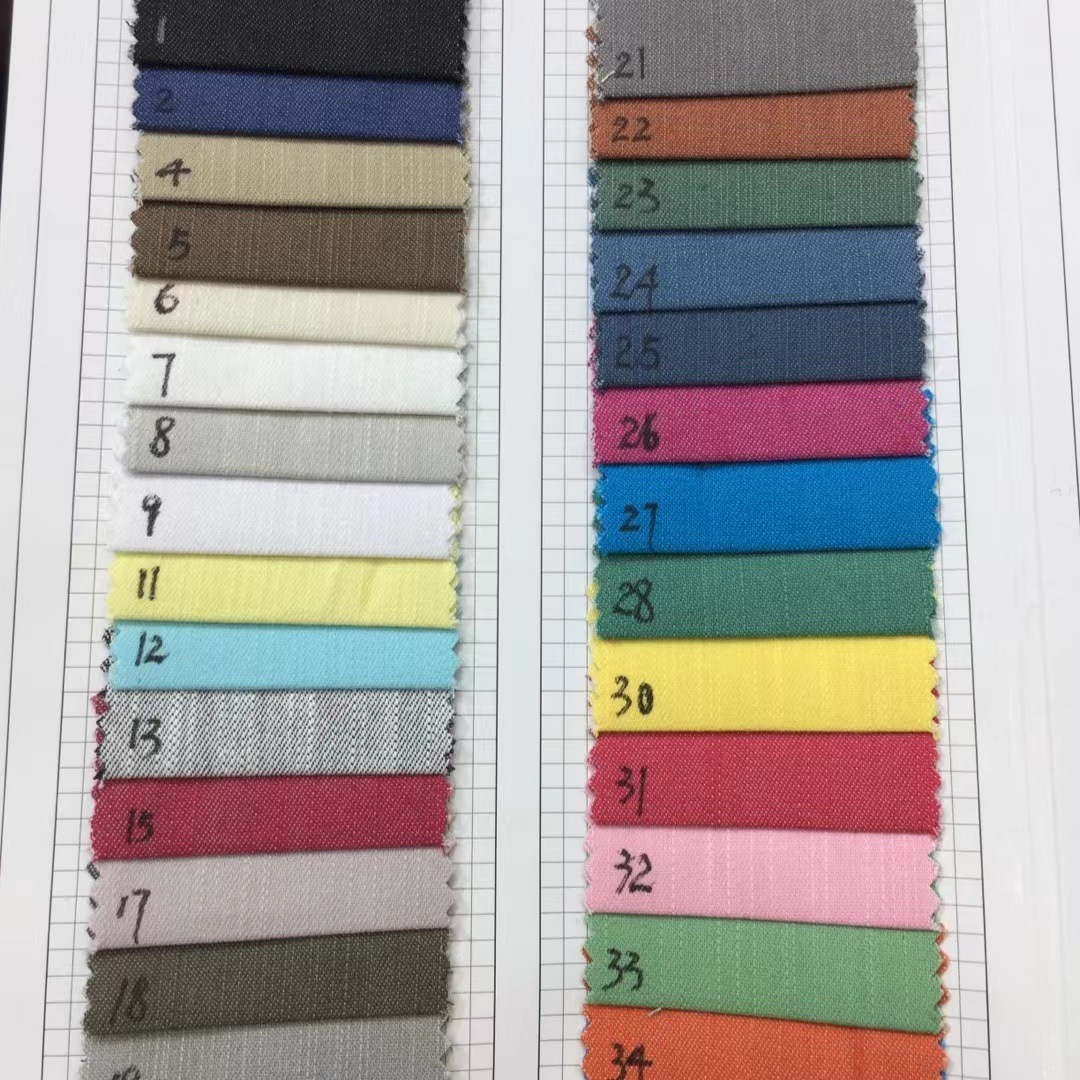 Trend 200D encryption color bamboo imitation denim fabric plain stretch denim children's pants fabric