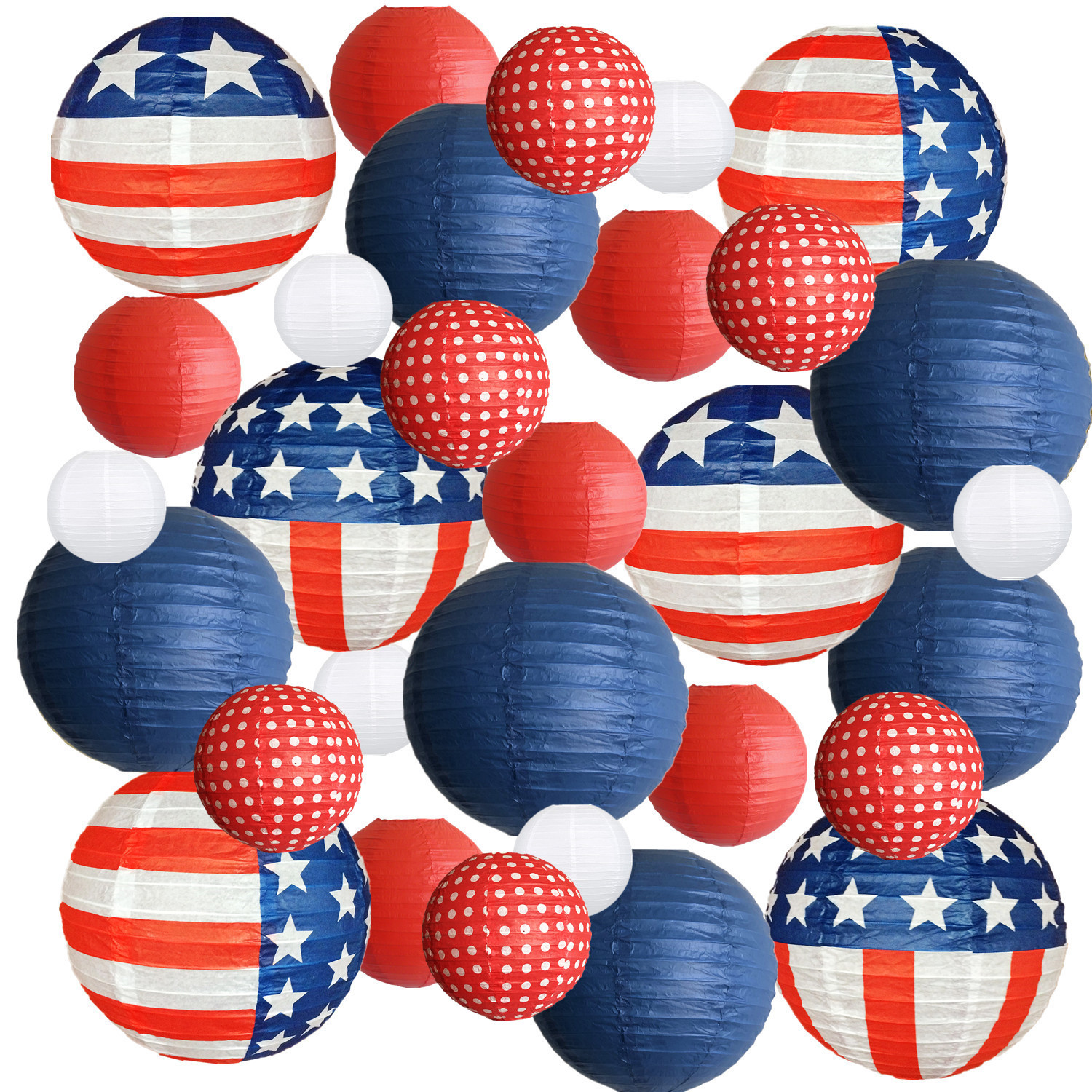Picture of Spring, Summer, Autumn and Winter Colorfulful Paper Lanterns Round Foldableable Paper Art Combination Set Hanging Lanterns