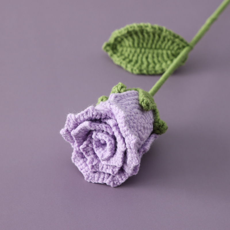 Picture of Tanabata Festival Christmas New Arrival Handmade Crocheted Sheffield Line Small Wine Glass Rose Branches for Wife Lover