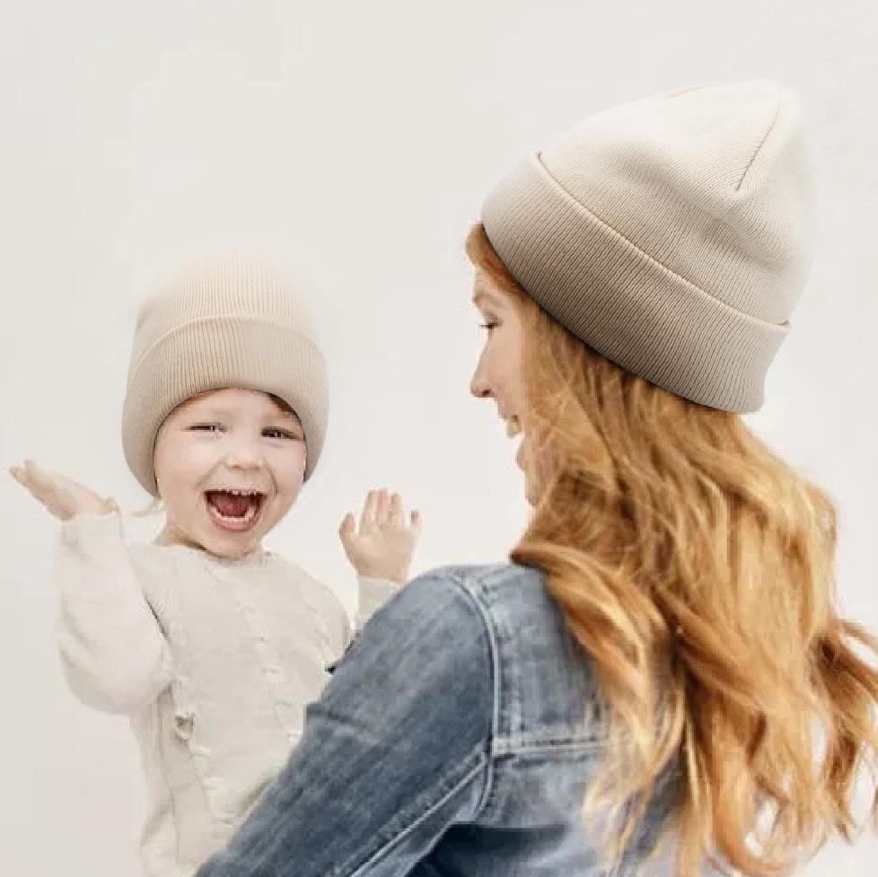 Picture of Factory direct in stock wholesale cross-border foreign trade explosions children adult autumn and winter knitted hat parent-child wool hat