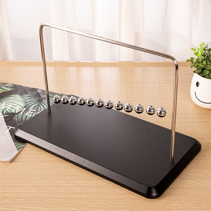 12-Ball Snake-Shaped Ornaments Mechanical Curve Pendulum Ball Clock Pendulum Pop Newton Pendulum Desk Decoration Pendulum Wave