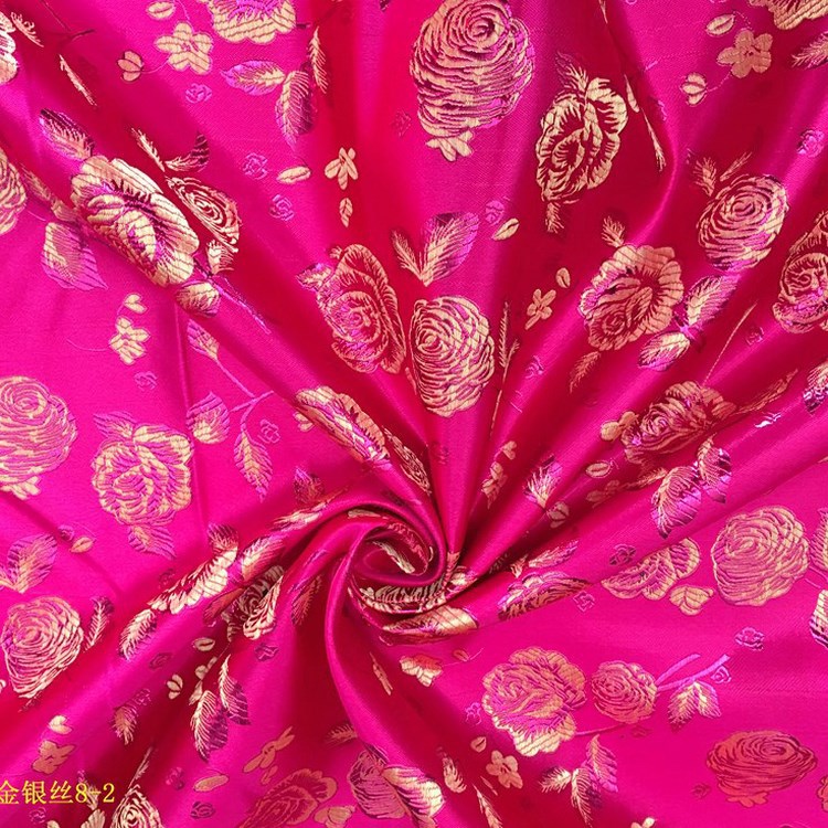 Picture of Brocade fabric cosplay costume ancient costume Hanfu gold leather fabric sapphire gold silver silk jacquard fabric