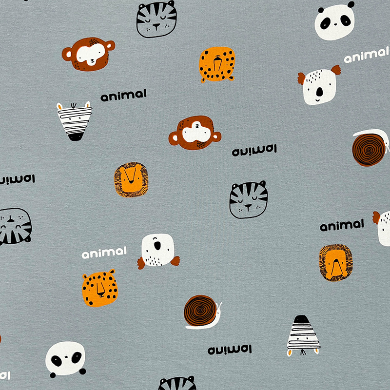 Picture of Lycra Cotton Pull Frame Spandex Jersey Printed Infant Stretch Knitted Cloth Children's Underwear T-Shirt Short-Sleeved Fabric