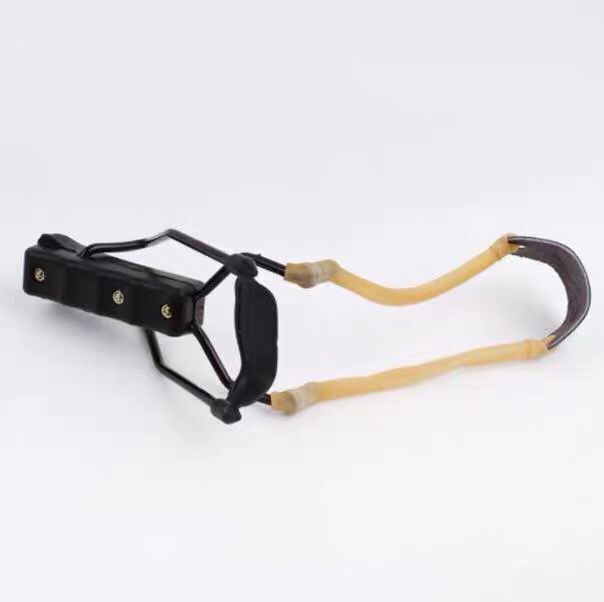 Picture of Power-Assisted Slingshot, Black Handle, Power-Assisted Wrist Slingshot, Kidsren's Traditional Toy Temple Fair Slingshot, Two-Yuan Running Jianghu Slingshot Frame