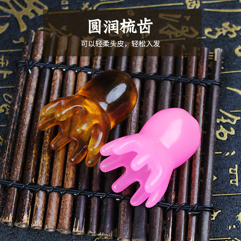 Picture of Resin octopus comb massage comb head dredge scalp meridian comb massage factory wholesale generation hair