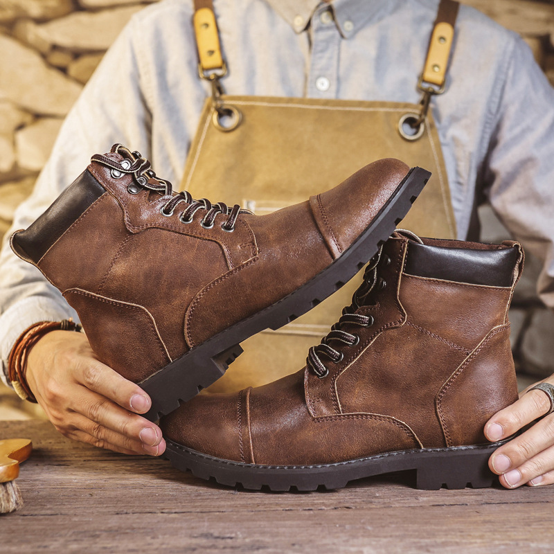 Cross-border New Martin Boots Men's Autumn and Winter Men's Boots British Style Shoes Men's Shoes Autumn Foreign Trade Amazon Boots