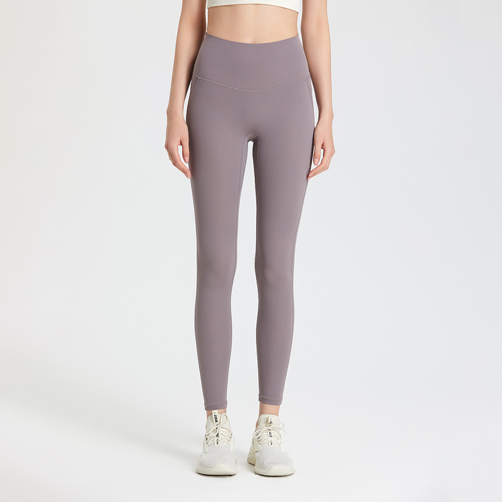 Picture of No-Wearing Underwear Zero Sense One-Piece Yoga Pants Seamless Naked Sense Back Pocket Peach Hip Tight Sports Fitness Pants