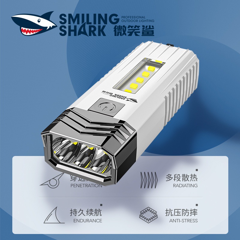Flashlight Strong Light Rechargeable Outdoor Long-Range Car Clip Small Mini Portable Home Durable Led Light Charging