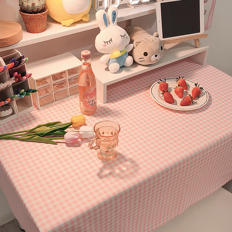Cute Girl's Heart Internet Celebrity Tablecloth ins Style Student Dormitory Desk Decoration Photo Background Cloth Tea Table Cloth Mat
