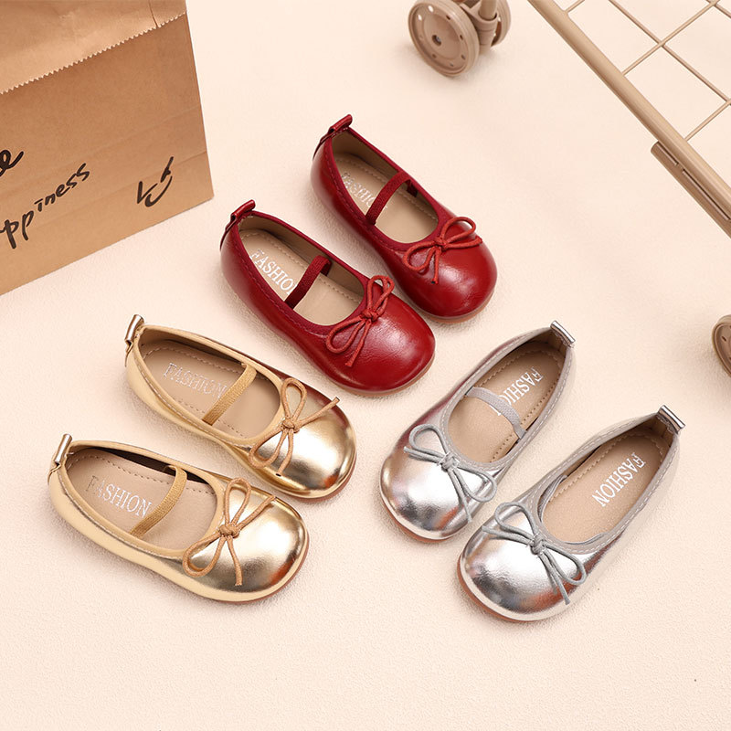 Children and Girls Single Shoes Princess Shoes Baby Princess Style Leather Shoes Spring and Autumn Women's Treasure Shoes Children's Leather Shoes 6-12 Years Old Korean Style