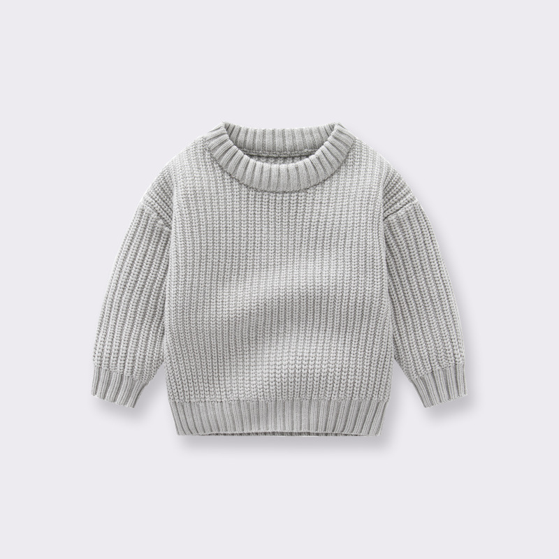 Picture of Foreign Trade Children's Clothing Factory Customized Baby Knitwear Loose Round Neck Girls and Boys Autumn and Winter Baby Knitwears Children's Knitwears