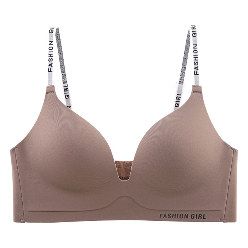 British One-Piece Sexy Seamless Small Breast Push-Up Bra for Women, Seamless Wire-Free Adjustable Bra for Girls
