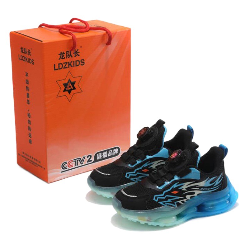 Captain Long Boys sneaker 2024 Autumn Rotating Buckle Children's Shoes sneaker Middle and Big Children's Running Shoes Breathable Mesh Shoes