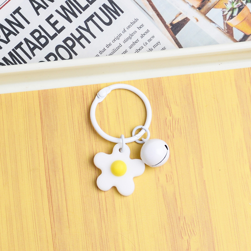 Picture of Korean Style Hyun-a Small Fresh Color Small Flower Bell Keychain Tanabata Gift Key Ring Bag Women's Hanging Accessories