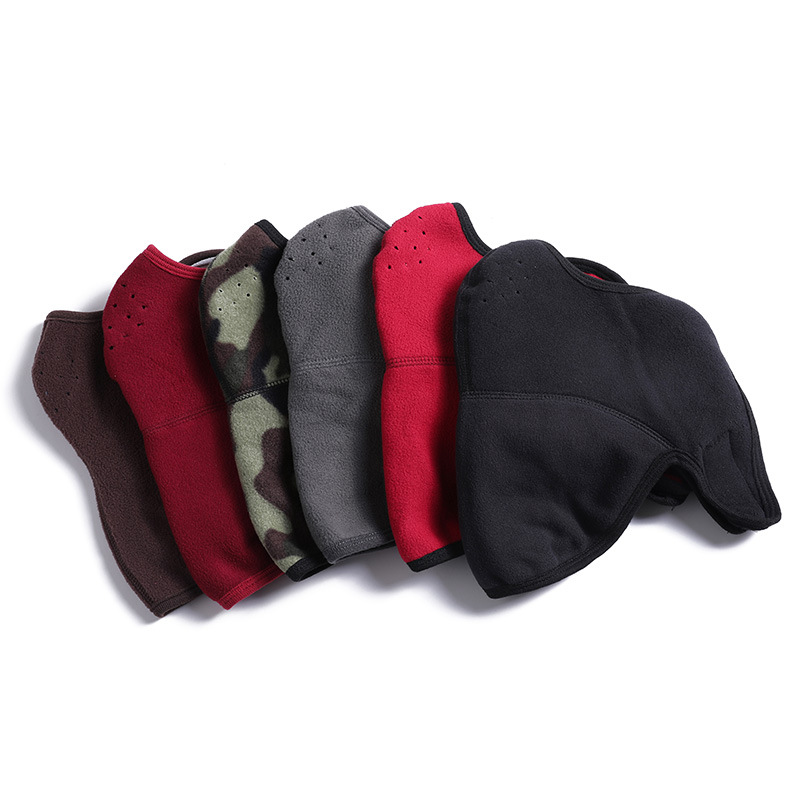 Picture of Winter warm mask neck and ear protection all-inclusive scarf men and women riding mask polar fleece three-in-one outdoor cold protection
