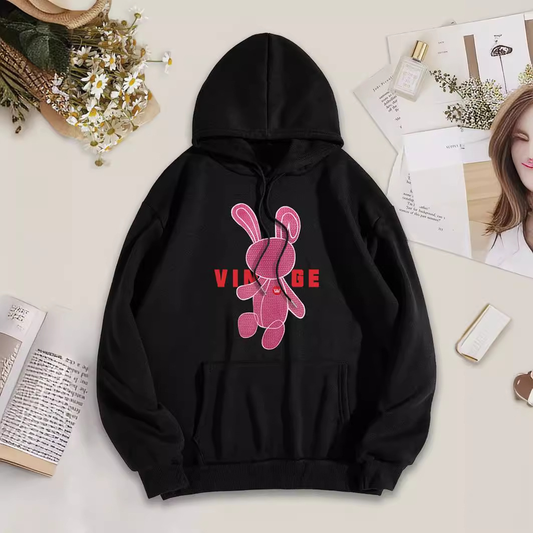 Hoodie European and American hooded sweater plain letter sweater Oversized Hoodie