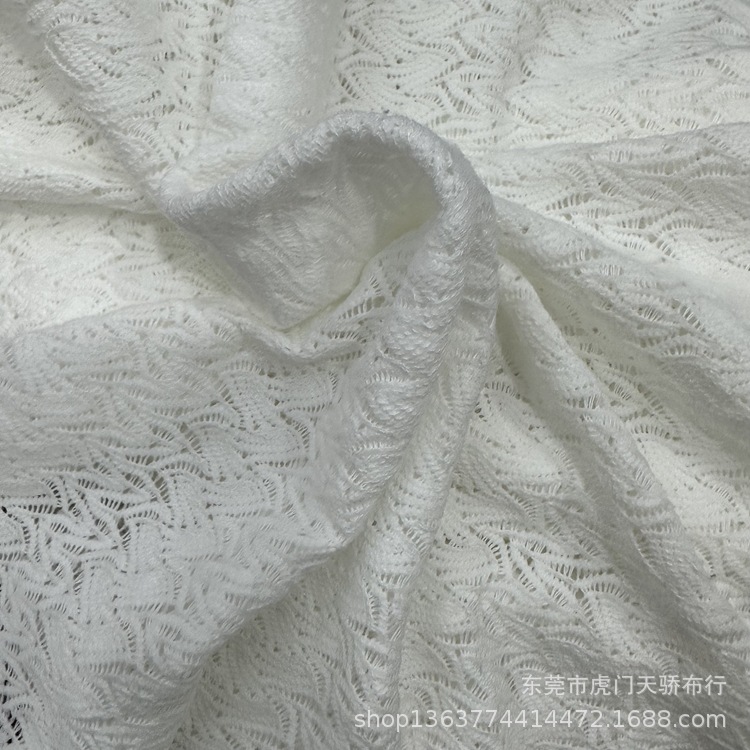 Spot supply knitted polyester lace jacquard Banana Flower jacquard fabric fashion women's jewelry clothing accessories