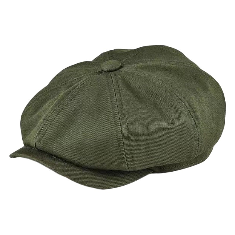 European and American Octagon Hat Men's British Beret Spring and Autumn Pure Cotton Retro Women's Spring Trendy Cap Newsboy Cap