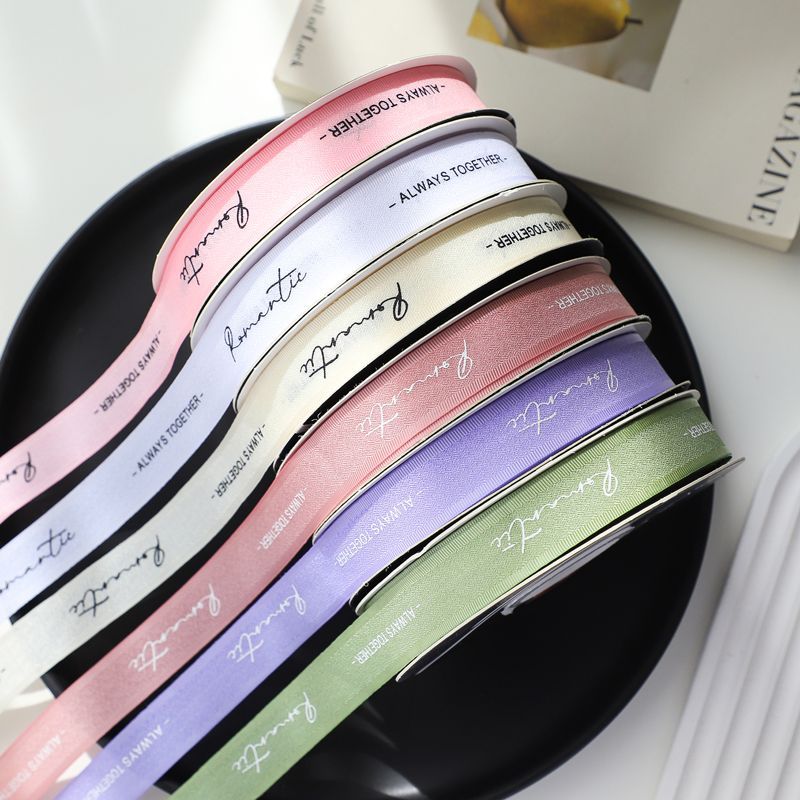 Romantic English cotton ribbon high quality bouquet ribbon cotton ribbon bow tie floral flower bag material