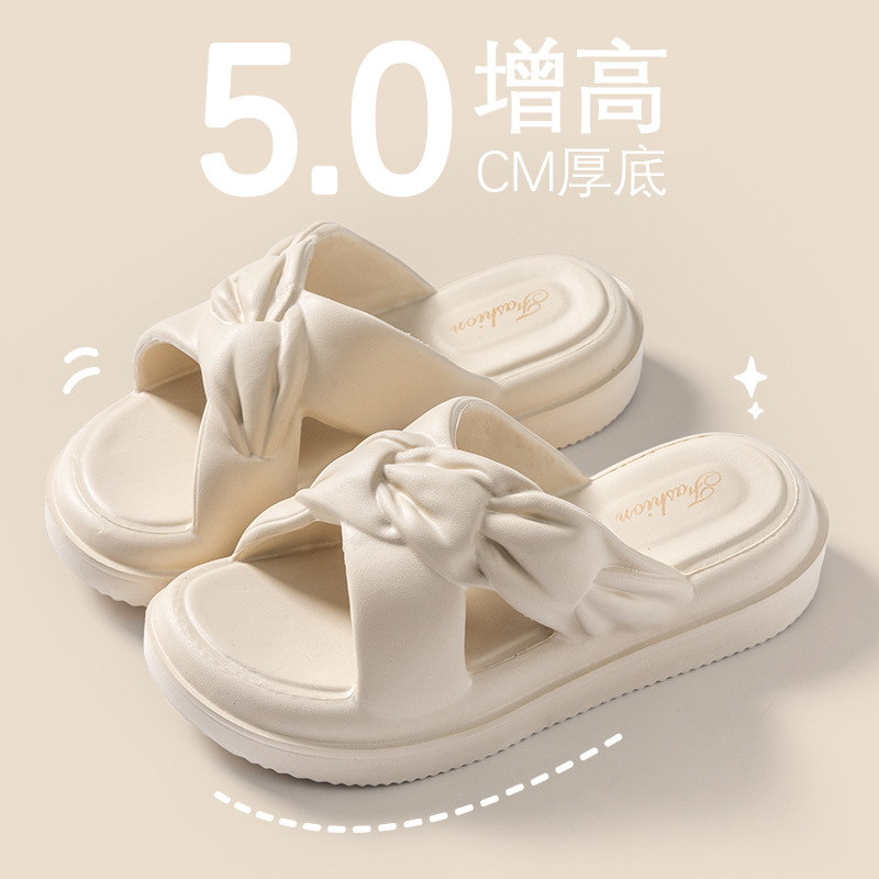 Picture of Sandals and Slippers for Women Summer 2024 New Style Outer Wear Thick Sole Height Increased Non-Slip Feeling Internet Popular Beach Slippers for Summer