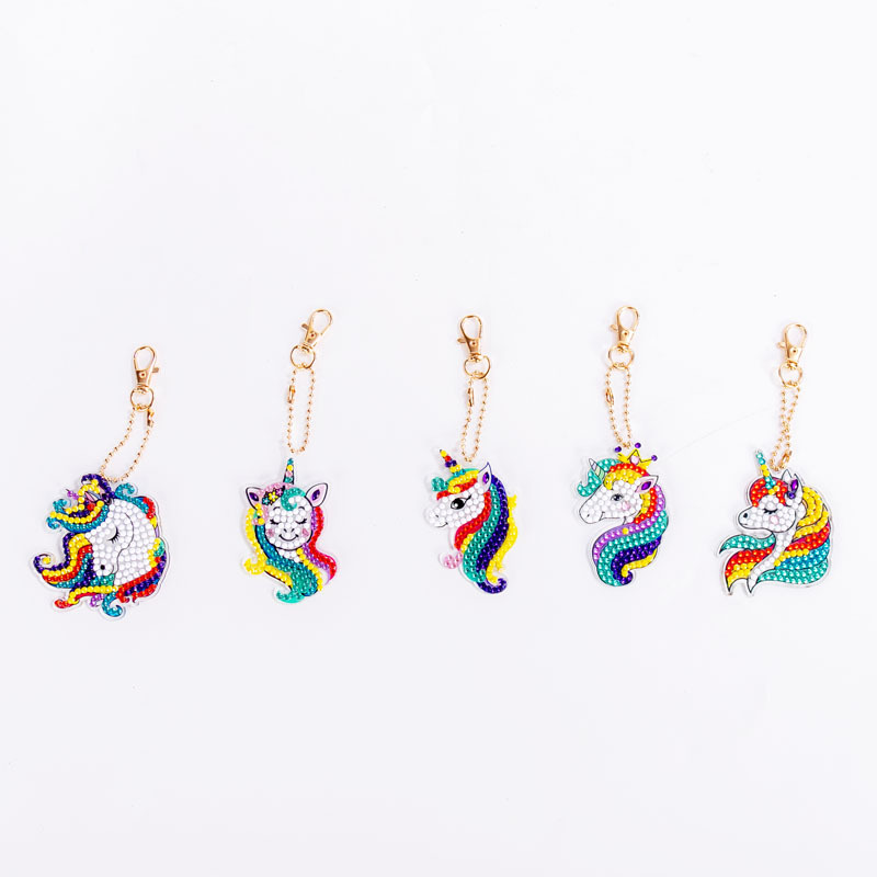 Picture of Creative DIY Keychain Diamond Painting Cartoon Bear Handmade Bag Car Decorations Small Pendant Spot Supply
