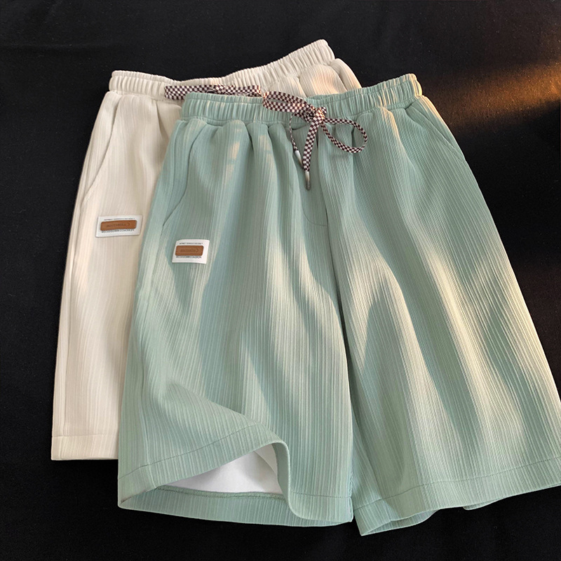 Ice Silk shorts women's summer wear loose slimming casual sports straight simple plus size home wide leg pants fashion