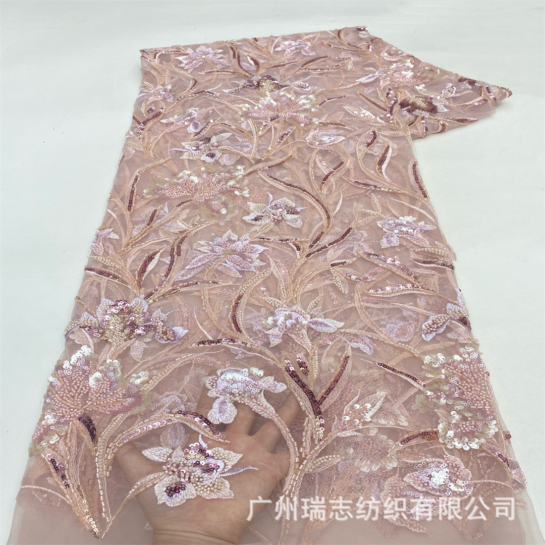 Picture of Fashion Dress Export European and American Lace Sequin Embroider Lace Fabric Embroider Lace Fabrics