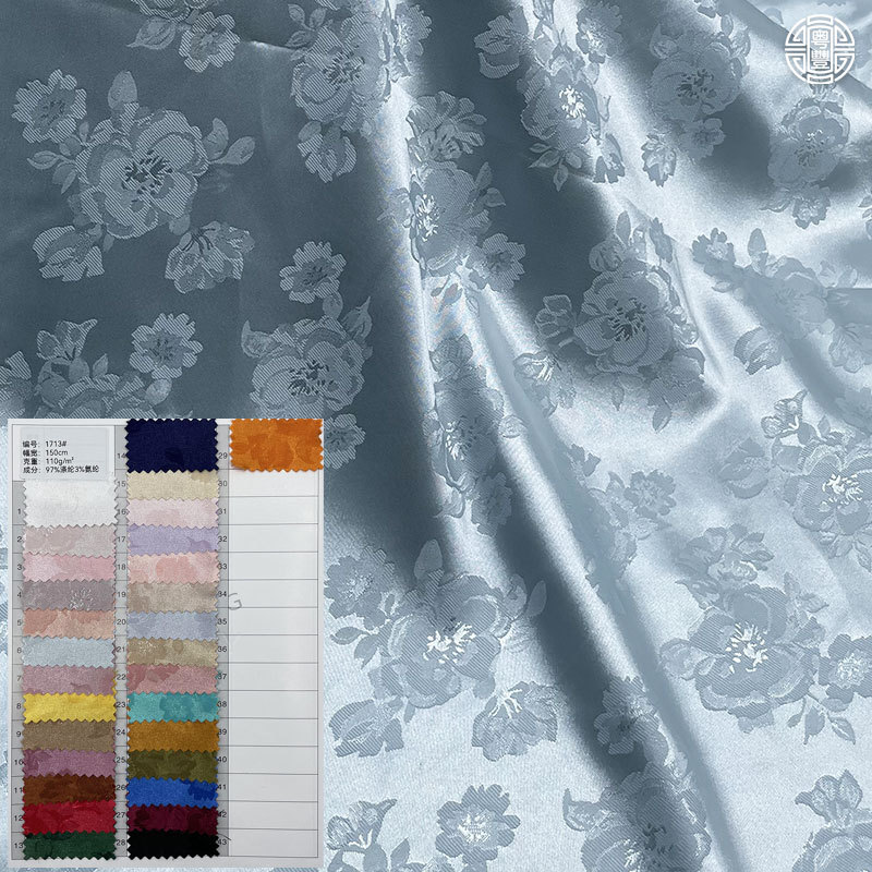 Picture of Silk-like satin gardenia jacquard fabric silky slippery pendant dress hanfu new Chinese style national style jacquard fabric
