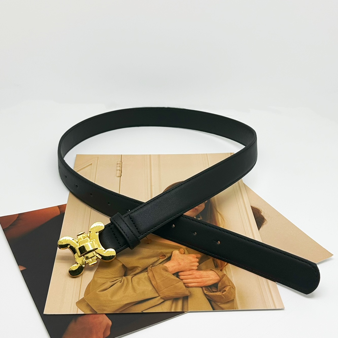 Arc de Triomphe Heavy Metal Belt High-grade All-match Belt Instagram Style Trousers Denim Thin Belt Women's Pants Belt