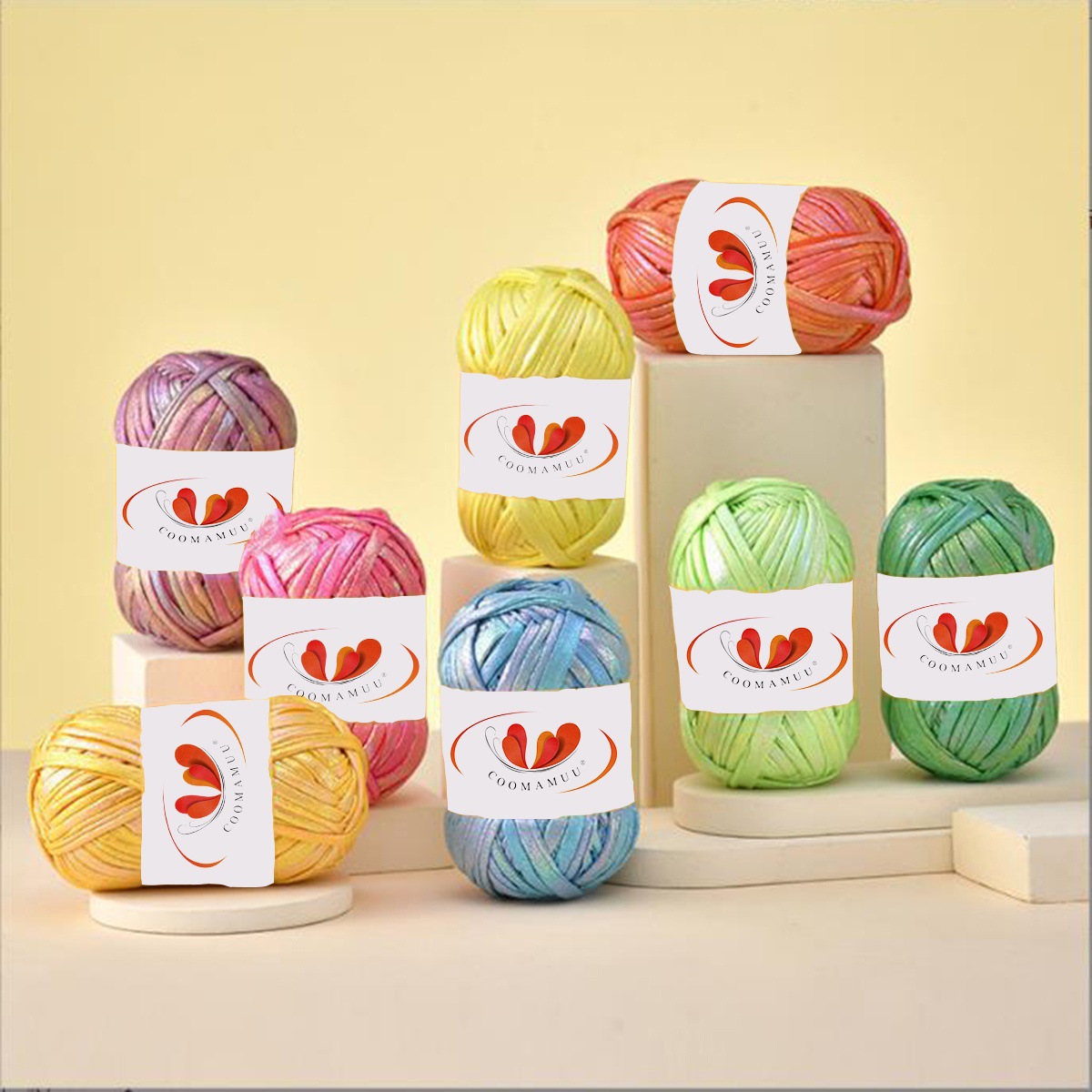100g Hand-Woven DIY Fantasy Cloth Thread Carpet Thread Hook Bag Doll Hat Cloth Thread Material Wholesale