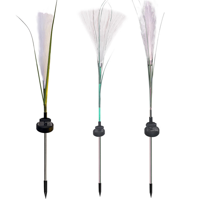 Picture of Led Solar Light Fiber Reed Lamp Outdoor Ground Lawn Decoration Waterproof Luminous Energy-Saving Artificial Landscape Lamp